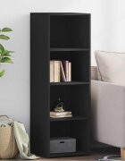vidaXL Висок шкаф черен 40x41x124 см инженерно дърво
