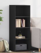 vidaXL Висок шкаф черен 45x41x124 см инженерно дърво