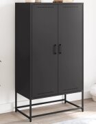vidaXL Висок шкаф черен 685x385x1235 см стомана