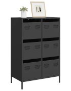 vidaXL Висок шкаф черен 68x39x1015 см стомана
