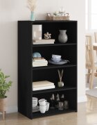 vidaXL Висок шкаф черен 70x41x124 см инженерно дърво