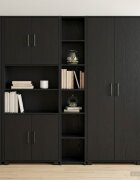 vidaXL Висок шкаф Черен дъб 30 x 41 x 185 см Инженерна дървесина
