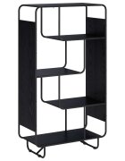 vidaXL Висок шкаф Черен дъб 80 x 37.5 x 144 cm Инженерна дървесина