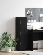 vidaXL Висок шкаф Черния дъб 31.5 x 32 x 122.5 см