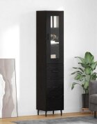 vidaXL Висок шкаф Черния дъб 345 x 34 x 180 см Инженерна дървесина