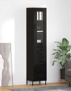 vidaXL Висок шкаф Черния дъб 345 x 34 x 180 см Инженерна дървесина