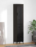 vidaXL Висок шкаф Черния дъб 345 x 34 x 180 см Инженерна дървесина