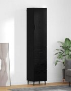 vidaXL Висок шкаф Черния дъб 345 x 34 x 180 см Инженерна дървесина