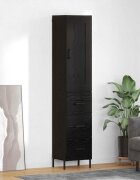 vidaXL Висок шкаф Черния дъб 345 x 34 x 180 см Инженерна дървесина