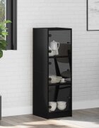 vidaXL Висок шкаф Черния дъб 35 x 37 x 109 см Инженерна дървесина