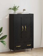 vidaXL Висок шкаф Черния дъб 695 x 31 x 115 см Инженерна дървесина