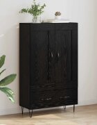 vidaXL Висок шкаф Черния дъб 695 x 31 x 115 см Инженерна дървесина