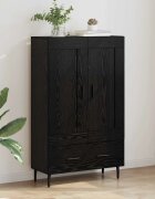 vidaXL Висок шкаф Черния дъб 695 x 31 x 115 см Инженерна дървесина