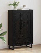 vidaXL Висок шкаф Черния дъб 695 x 31 x 115 см Инженерна дървесина