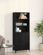 vidaXL Висок шкаф Черния дъб 695 x 325 x 180 см Инженерна дървесина