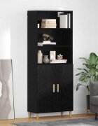 vidaXL Висок шкаф Черния дъб 695 x 325 x 180 см Инженерна дървесина