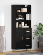 vidaXL Висок шкаф Черния дъб 695 x 325 x 180 см Инженерна дървесина