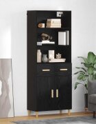 vidaXL Висок шкаф Черния дъб 695 x 325 x 180 см Инженерна дървесина
