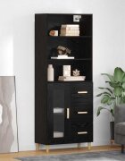 vidaXL Висок шкаф Черния дъб 695 x 325 x 180 см Инженерна дървесина