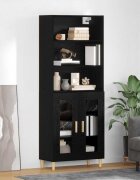 vidaXL Висок шкаф Черния дъб 695 x 325 x 180 см Инженерна дървесина