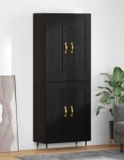 vidaXL Висок шкаф Черния дъб 695 x 34 x 90 см Инженерна дървесина