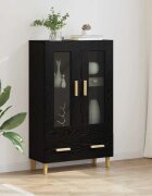 vidaXL Висок шкаф Черния дъб 70 x 31 x 115 см Инженерна дървесина