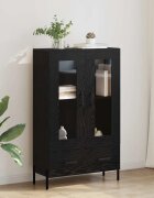 vidaXL Висок шкаф CORONA Черния дъб 695 x 31 x 115 см