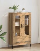 vidaXL Висок шкаф CORONA Дъб 695 x 31 x 115 см Инженерна дървесина