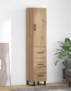 vidaXL Висок шкаф Дъб 345 x 34 x 180 см Инженерна дървесина