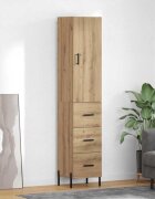 vidaXL Висок шкаф Дъб 345 x 34 x 180 см Инженерна дървесина