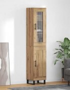 vidaXL Висок шкаф Дъб 345 x 34 x 180 см Инженерна дървесина