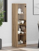 vidaXL Висок шкаф Дъб 35 x 37 x 142 см Инженерна дървесина