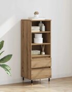 vidaXL Висок шкаф Дъб 40 x 36 x 110 см Инженерна дървесина