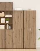 vidaXL Висок шкаф Дъб 50 x 425 x 185 см