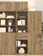 vidaXL Висок шкаф Дъб 50 x 425 x 225 см Инженерна дървесина