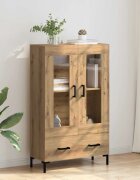 vidaXL Висок шкаф Дъб 695 x 31 x 115 см Инженерна дървесина