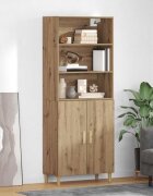 vidaXL Висок шкаф Дъб 695 x 325 x 180 см Инженерна дървесина