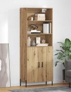vidaXL Висок шкаф Дъб 695 x 325 x 180 см Инженерна дървесина