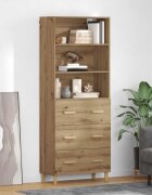 vidaXL Висок шкаф Дъб 695 x 325 x 180 см Инженерна дървесина