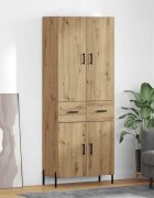 vidaXL Висок шкаф Дъб 695 x 34 x 180 см Инженерна дървесина