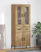 vidaXL Висок шкаф Дъб 695 x 34 x 180 см Инженерна дървесина