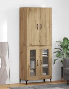 vidaXL Висок шкаф Дъб 695 x 34 x 180 см Инженерна дървесина