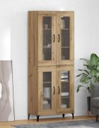 vidaXL Висок шкаф Дъб 695 x 34 x 180 см Инженерна дървесина