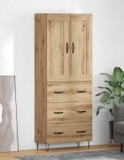 vidaXL Висок шкаф Дъб 695 x 34 x 180 см Инженерна дървесина