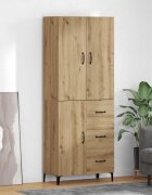 vidaXL Висок шкаф Дъб 695 x 34 x 180 см Инженерна дървесина