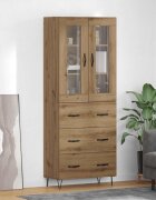vidaXL Висок шкаф Дъб 695 x 34 x 90 см Инженерна дървесина