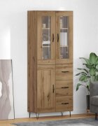vidaXL Висок шкаф Дъб 695 x 34 x 90 см Инженерна дървесина