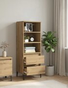 vidaXL Висок шкаф Дъб артизан 40 x 36 x 110 см Инженерна дървесина