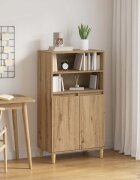 vidaXL Висок шкаф Дъб артизан 60 x 36 x 110 см Инженерна дървесина