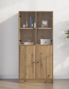 vidaXL Висок шкаф дъб артизан 68x37x142 см инженерно дърво
